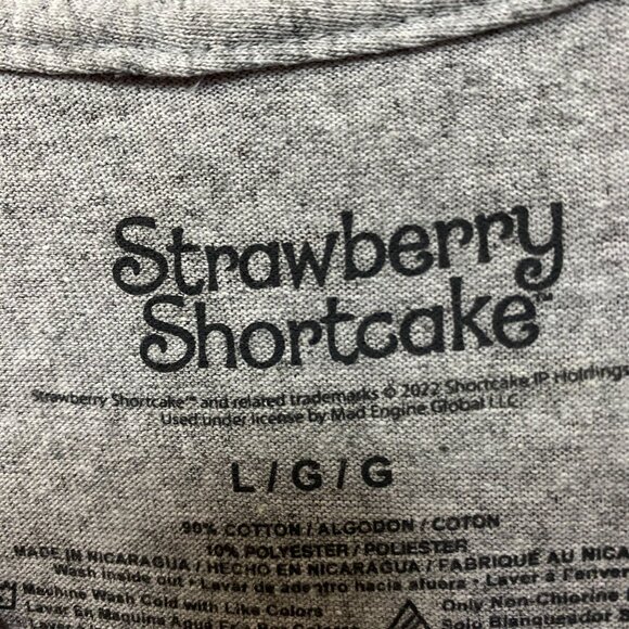 Strawberry Shortcake & Custard Giant Pastry Cartoon Tee L - Picture 4 of 4